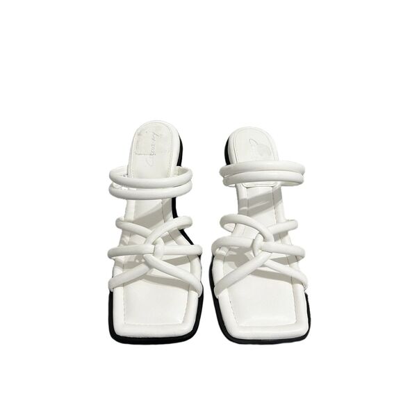 Circus by Sam Edelman White Strappy Heels Sandals - Size 6 - Picture 1 of 5